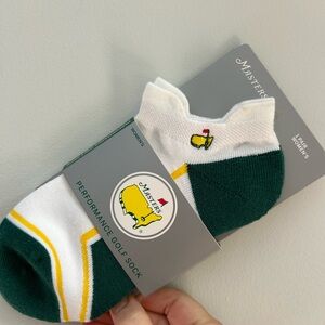 Masters Low-Cut Women's Golf Socks in White, Green & Yellow